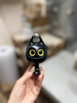 Крючок настенный самоклеящийся котик черный