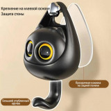 Крючок настенный самоклеящийся котик желтый